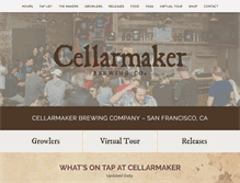 Tablet Screenshot of cellarmakerbrewing.com